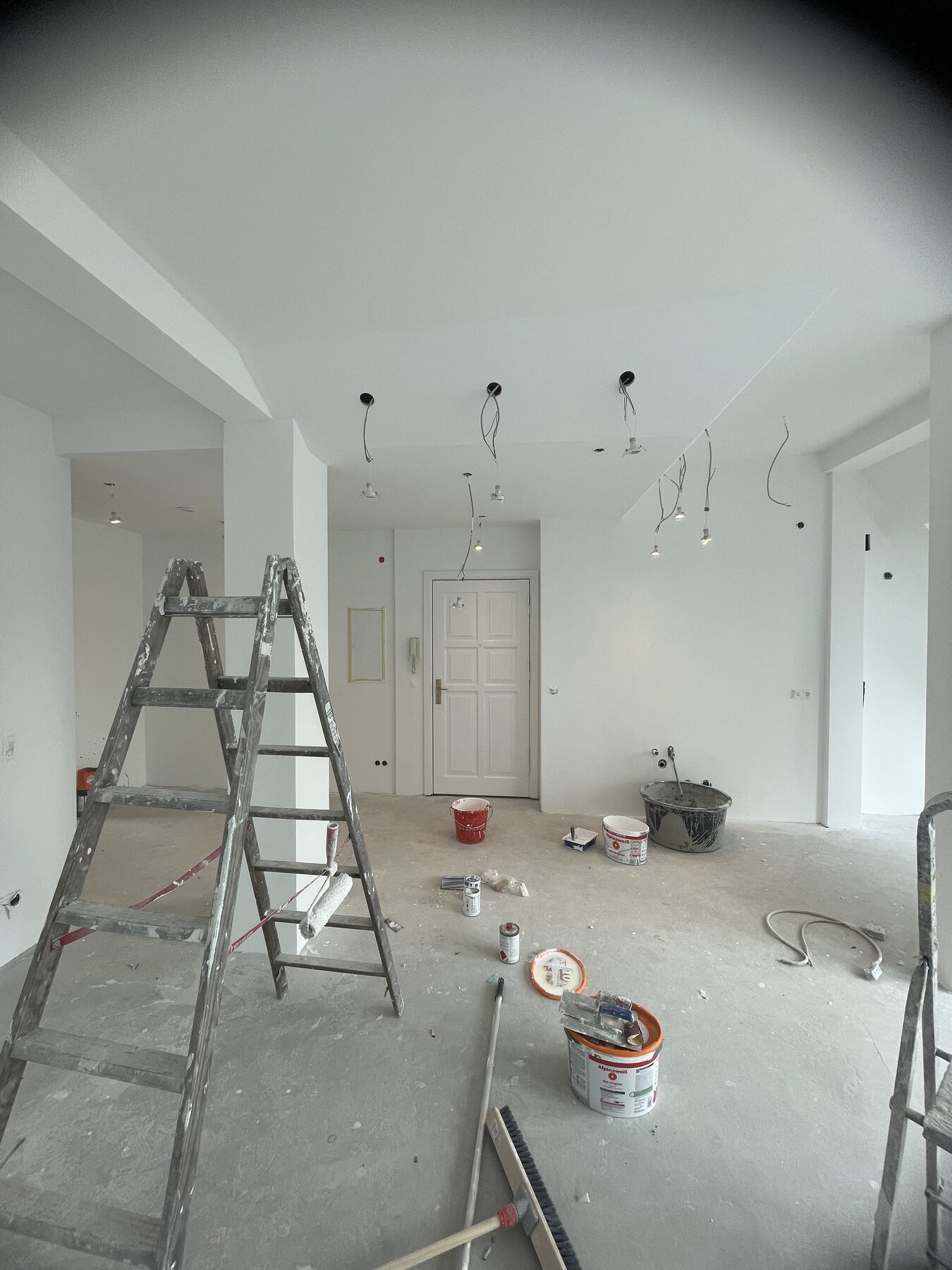 Wohnung während der Ausbauphase